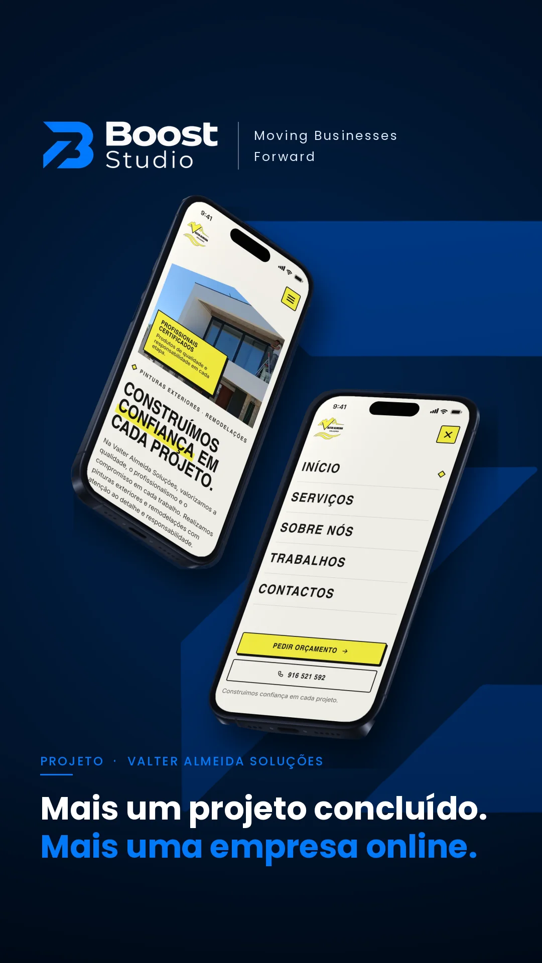 Imagem de lançamento do website em formato de story